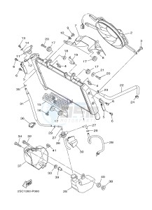 MT09TRA MT-09TRA TRACER 900 (2SC9 2SCA) drawing RADIATOR & HOSE