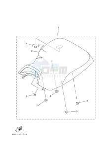 YFM700FWAD YFM700PHF GRIZZLY 700 EPS SPECIAL EDITION (B387) drawing SEAT