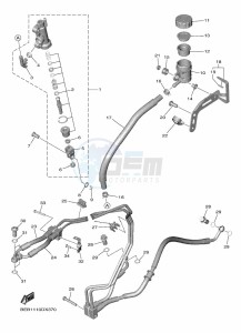 YZF690 YZF-R7 (BEBG) drawing REAR MASTER CYLINDER