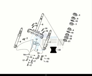 SYMPHONY CARGO 125 (AY12WA-EU) (E5) (M1) drawing STEERING STEM - FRONT CUSHIO