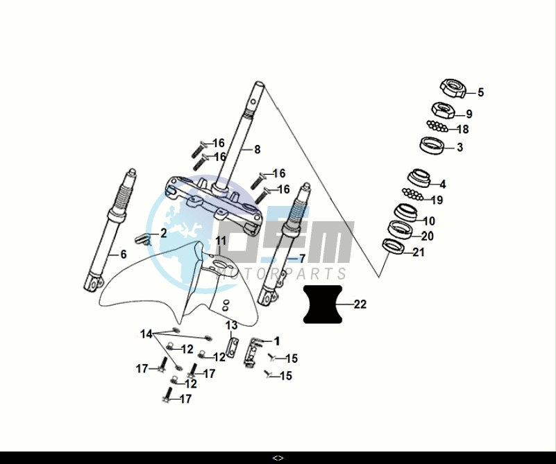 STEERING STEM - FRONT CUSHIO