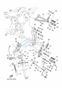 TRACER 700 MTT690-A (B4T1) drawing STAND & FOOTREST