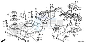 TRX420TM1G TRX500FA Europe Direct - (ED) drawing FUEL TANK