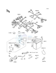 ZG 1000 A [CONCOURS] (A6F) A6F drawing CHASSIS ELECTRICAL EQUIPMENT