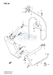 VL800C INTRUDER EU drawing RADIATOR HOSE