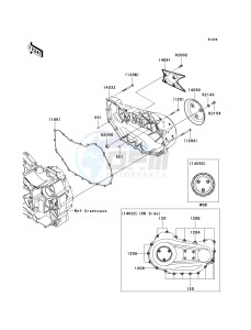 VN 1700 C [VULVAN 1700 NOMAD] (9FA) C9FA drawing RIGHT ENGINE COVER-- S- -