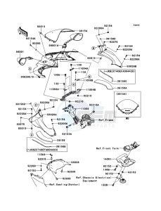 ZZR1400_ABS ZX1400FCF FR GB XX (EU ME A(FRICA) drawing Cowling(Upper)