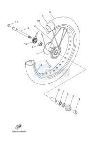 WR125R (22BB 22BB 22BB) drawing FRONT WHEEL