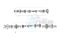 SENDA SM BAJA - 125 CC EU2 & EU3 drawing GEAR BOX