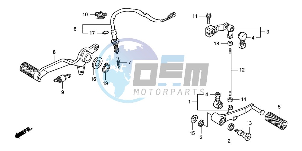 BRAKE PEDAL/ CHANGE PEDAL (CBF600S8/SA8/N8/NA8)