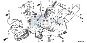 VFR1200XDE CrossTourer - VFR1200X Dual Clutch 2ED - (2ED) drawing EXHAUST MUFFLER