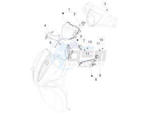 Liberty 125 iGet 4T 3V ie ABS (EMEA) drawing Front headlamps - Turn signal lamps