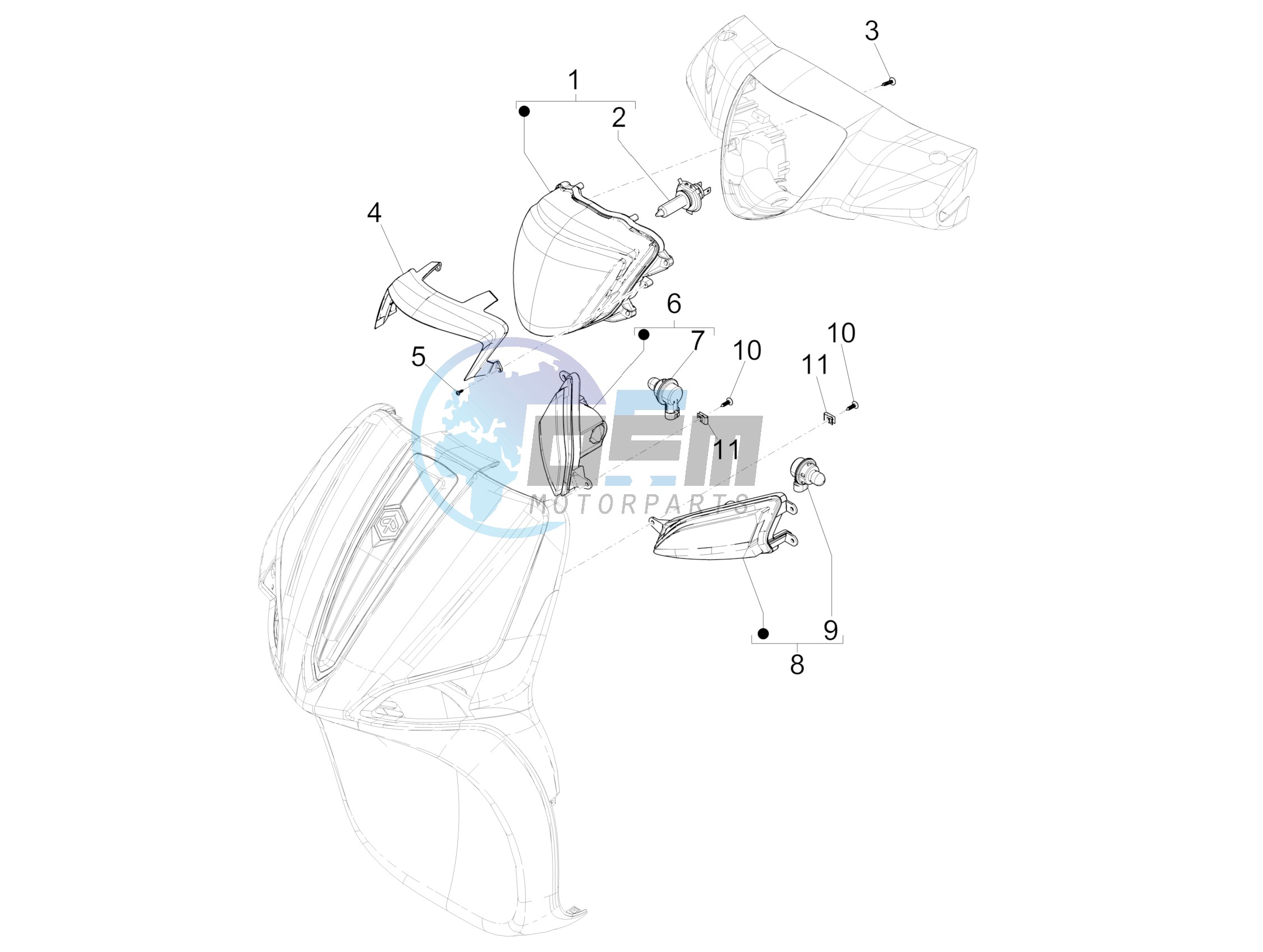 Front headlamps - Turn signal lamps