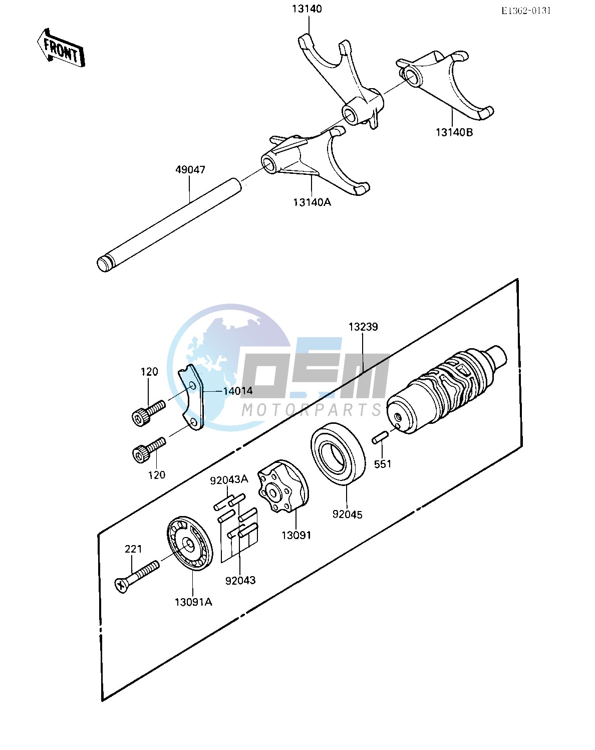 GEAR CHANGE DRUM_SHIFT FORK-- S- -