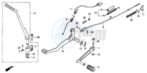 CRM50R drawing PEDAL/KICK STARTER ARM