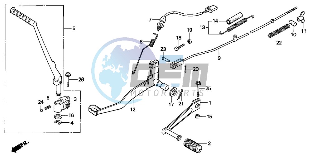 PEDAL/KICK STARTER ARM