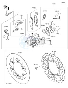 KX85 KX85CHF EU drawing Front Brake