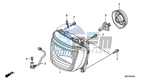 HEADLIGHT (CB1300S/CB1300 SA)