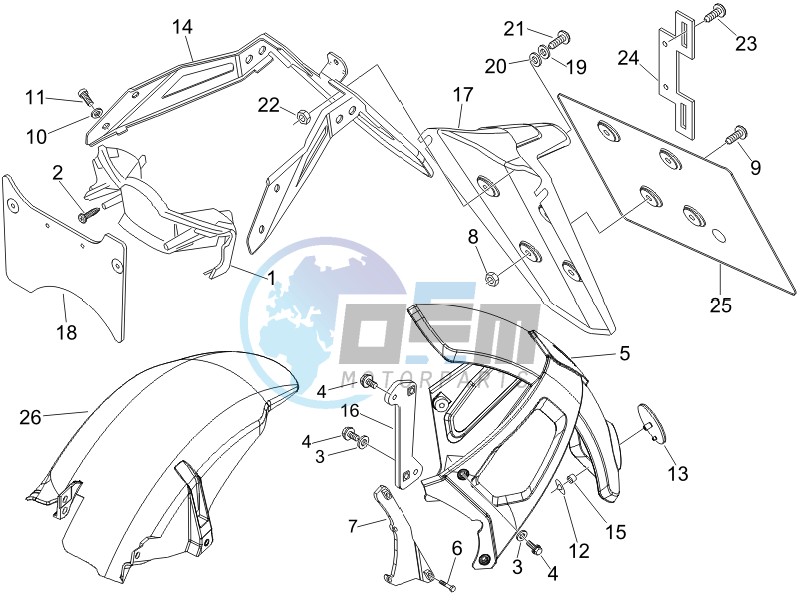 Rear cover - Splash guard