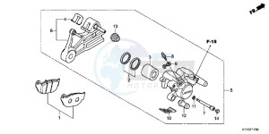 CBR125RD CBR125R E drawing REAR BRAKE CALIPER