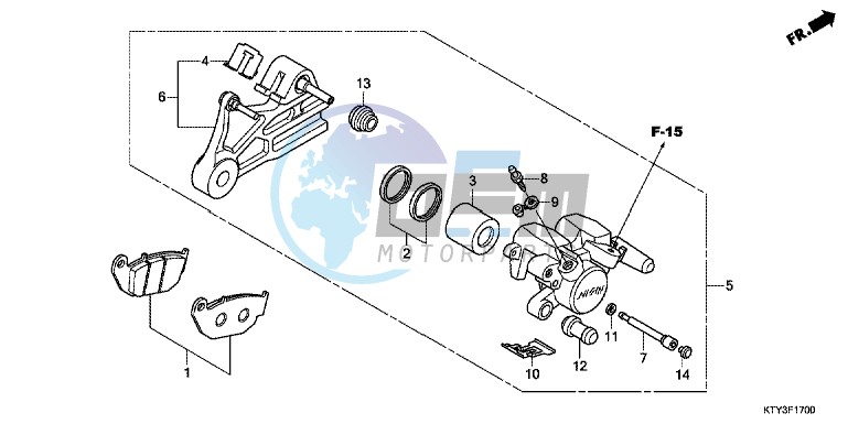 REAR BRAKE CALIPER