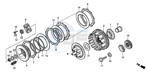 XL600V TRANSALP drawing CLUTCH