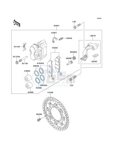 KLX 300 A [KLX300R] (A7-A9) [KLX300R] drawing FRONT BRAKE-- KLX300-A7_A8- -