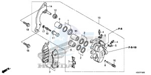 WW125EX2F PCX125 - WW125 UK - (E) drawing FRONT BRAKE CALIPER