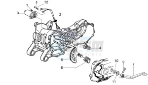 LX 150 USA drawing Starting motor-starter lever