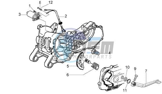 Starting motor-starter lever