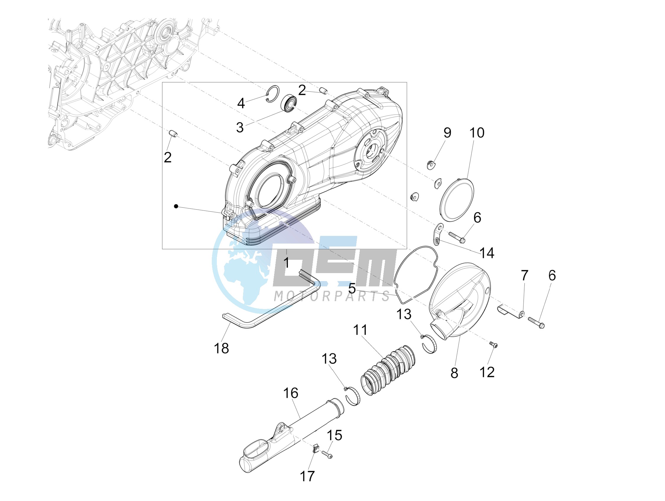 Crankcase cover - Crankcase cooling