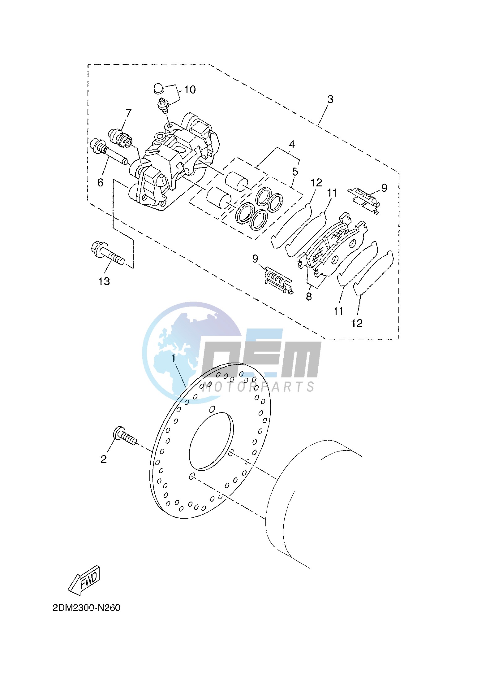 REAR BRAKE CALIPER