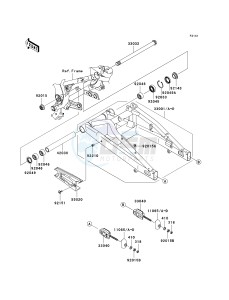 ER 650 A [ER-6N (EUROPEAN] (A6S-A8F) A8F drawing SWINGARM