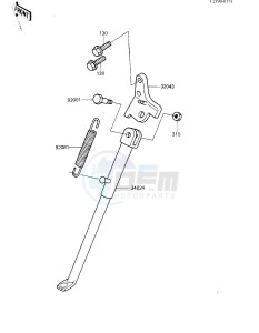 KX 125 E [KX125] (E2) [KX125] drawing STAND