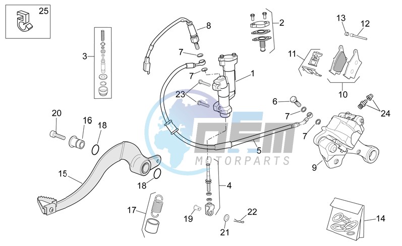 Rear brake system