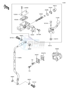 KX65 KX65AFF EU drawing Front Master Cylinder