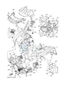 YFM700FWAD GRIZZLY EPS (2UD5) drawing FRONT FENDER