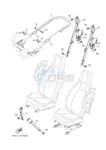 YXZ1000ES YXZ10YPSG YXZ1000R EPS SPECIAL EDITION (2HC1) drawing SEAT 2