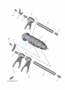 XSR900 MTM890-U (BMS1) drawing SHIFT CAM & FORK