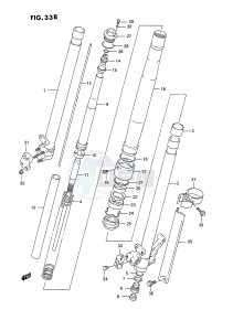 RMX250 (E3) drawing FRONT DAMPER (MODEL M)