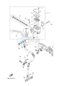 YZ250X (BJ41) drawing FRONT MASTER CYLINDER