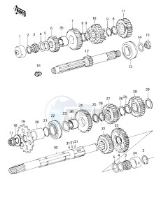 KZ 1000 D [Z1R] (D3) [Z1R] drawing TRANSMISSION -- 80 D3- -