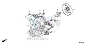 SH125DE SH125D UK - (E) drawing HEADLIGHT