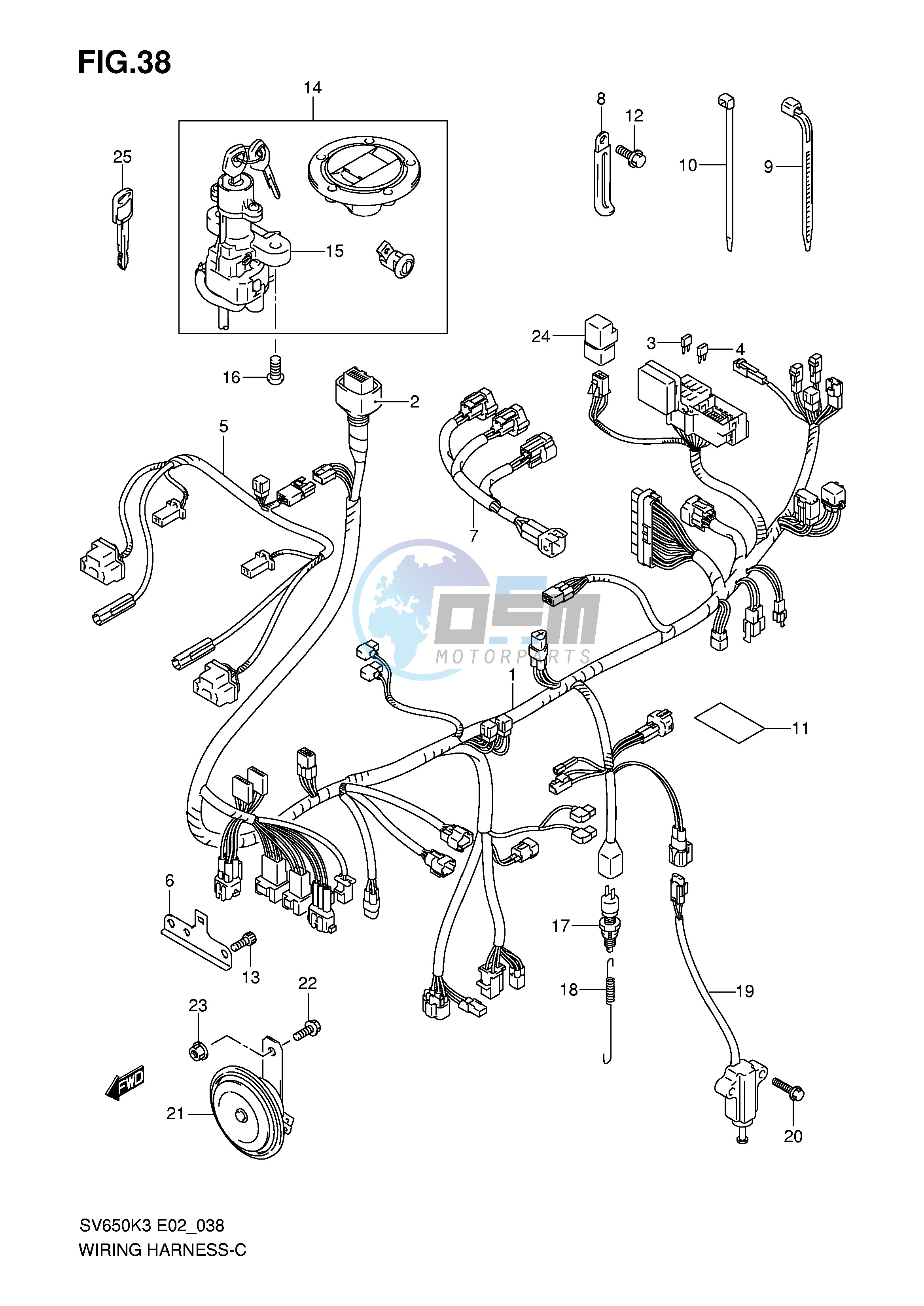 WIRING HARNESS (SV650SK3 SK4 SUK3 SUK4)