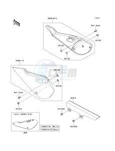 KLX 110 A (KLX110 MONSTER ENERGY) (A6F-A9FA) A9FA drawing SIDE COVERS_CHAIN COVER