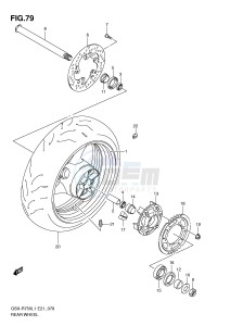 GSX-R750 (E21) drawing REAR WHEEL