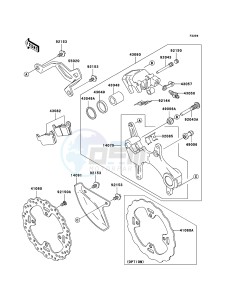 KX250F KX250T8F EU drawing Rear Brake