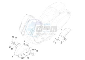 PRIMAVERA 50 4T 3V E4 30 MPH NOABS 30 Mph (NAFTA) drawing Wheel housing - Mudguard