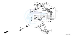 TRX420TEB drawing FRONT ARM (2WD)