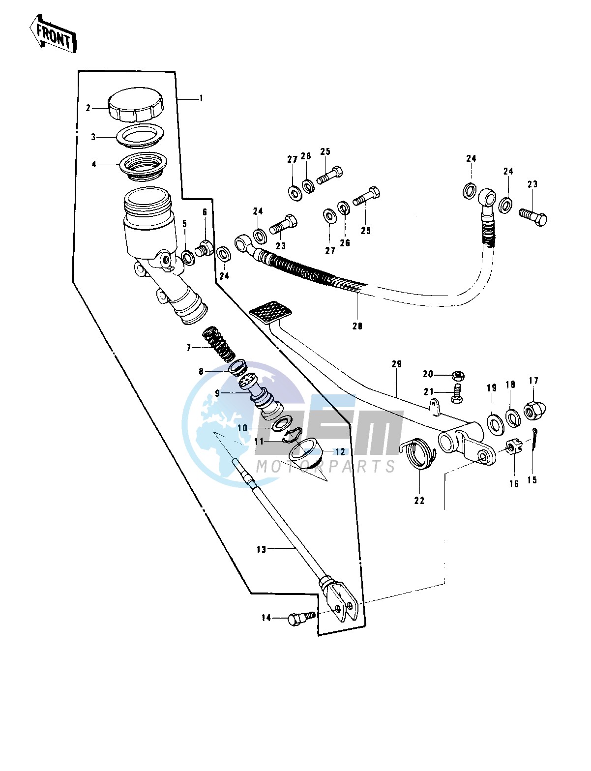 REAR MASTER CYLINDER_BRAKE PEDAL -- KZ1000-B3- -